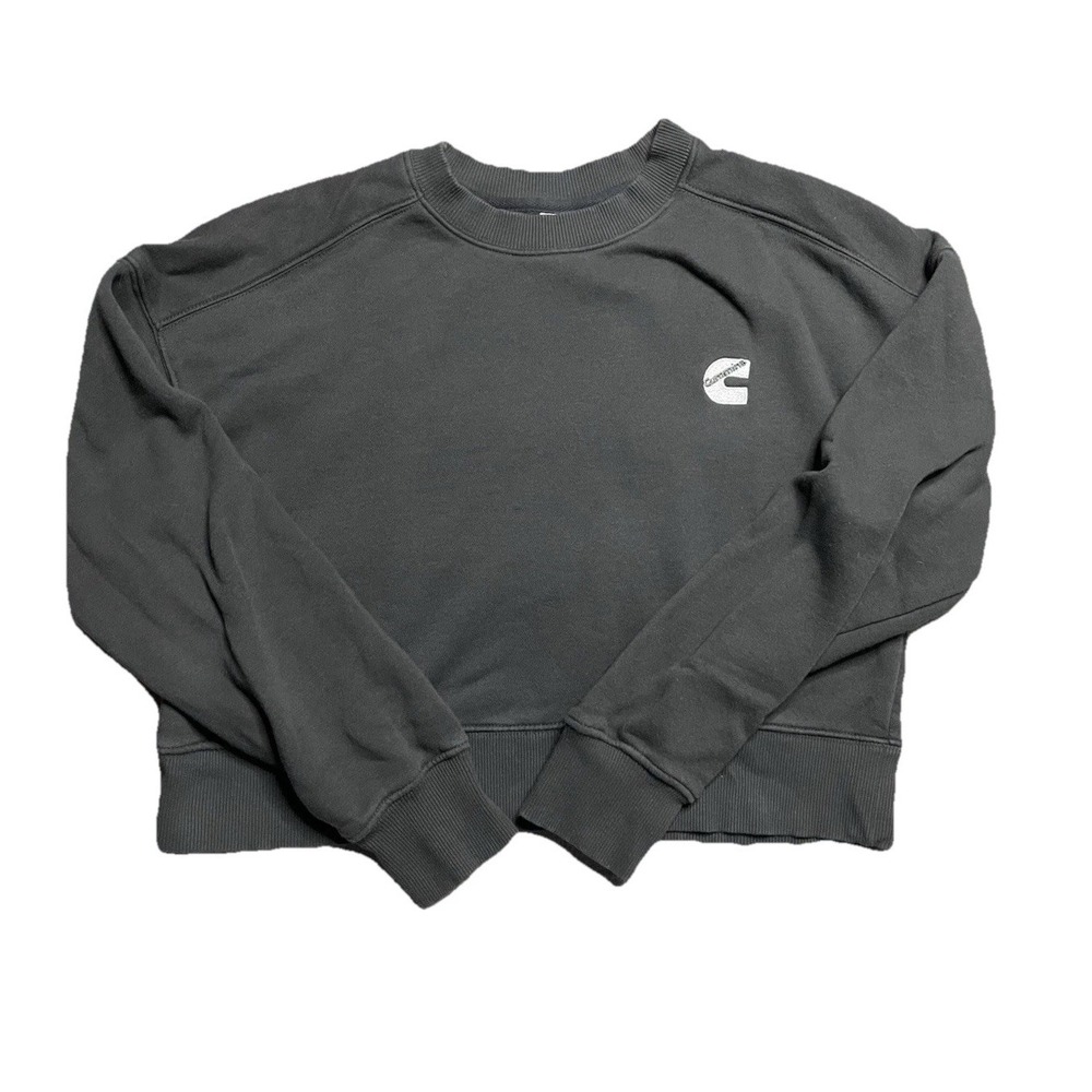 Cummins Engine Crop Top Women's Gray Sweatshirt Size Small